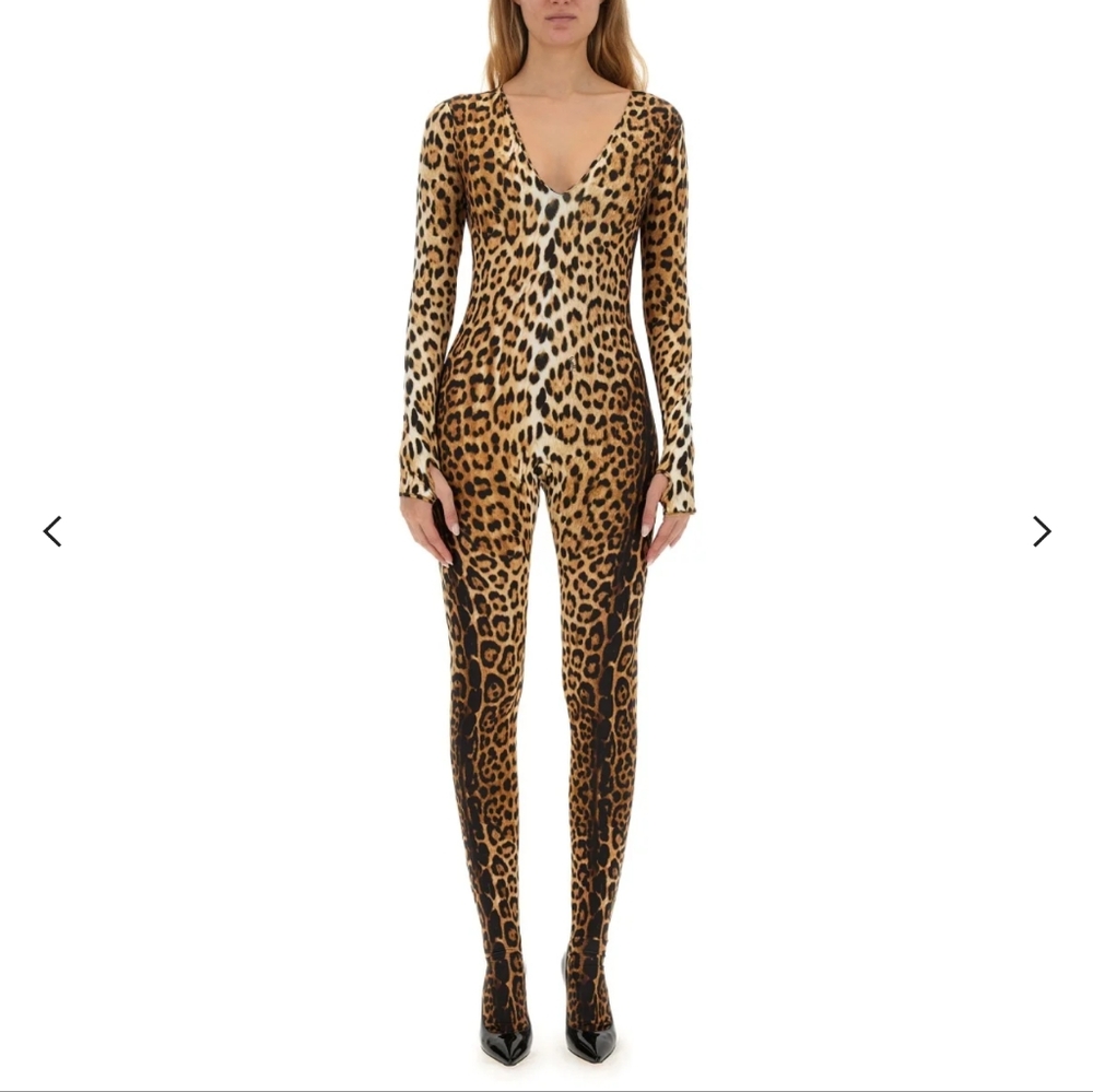 NWOT Roberto Cavalli Leopard Print Jumpsuit